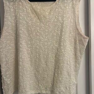 Dress Barn Cream Lace Blouse
